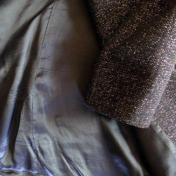 Il Gufo Girls 10 Metallic Thread Navy Coat - Picture 10 of 15